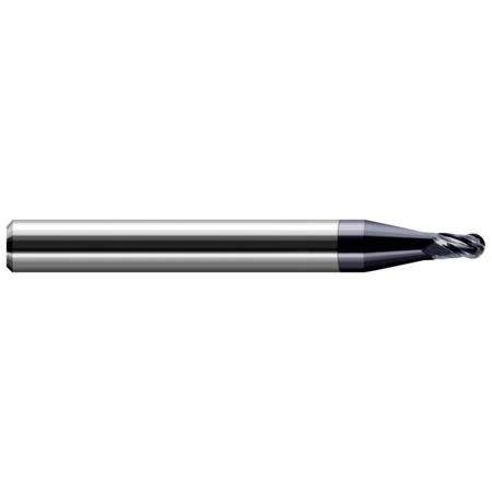 HARVEY TOOL Miniature End Mill - Ball - Stub & Standard, 0.0150" (1/64), Finish - Machining: AlTiN 24615-C3